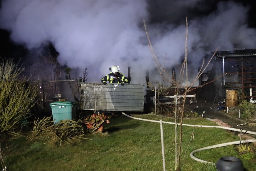 Gartenlaubenbrand in Nordhausen 