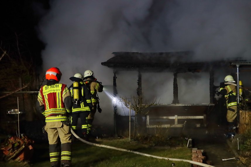 Gartenlaubenbrand in Nordhausen 
