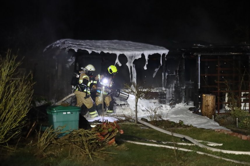 Gartenlaubenbrand in Nordhausen 