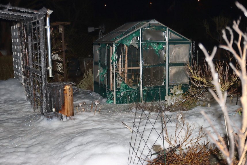 Gartenlaubenbrand in Nordhausen 