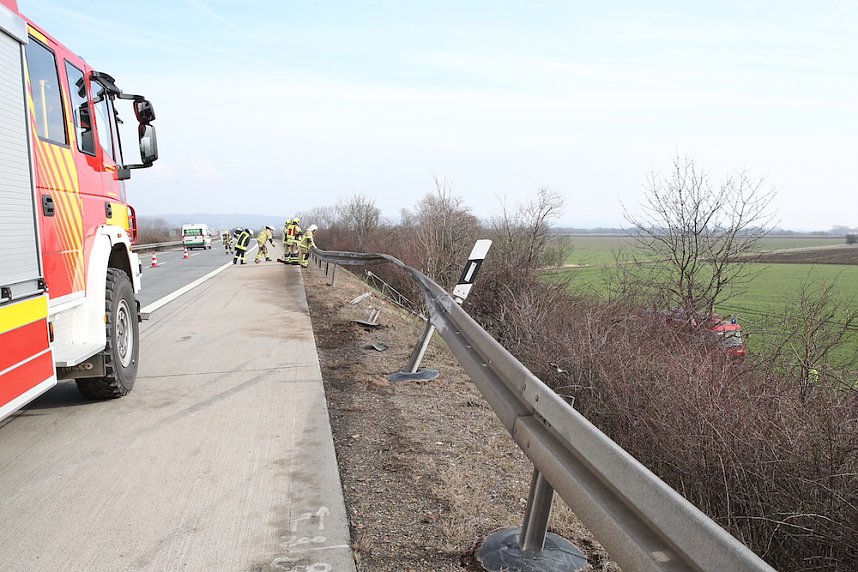 Unfall bei Nordhausen auf der A38
