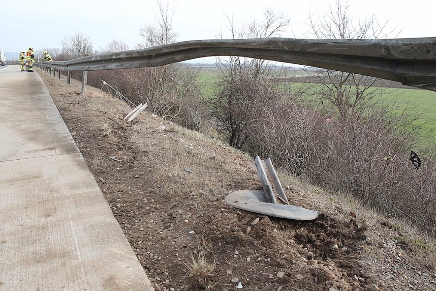 Unfall bei Nordhausen auf der A38