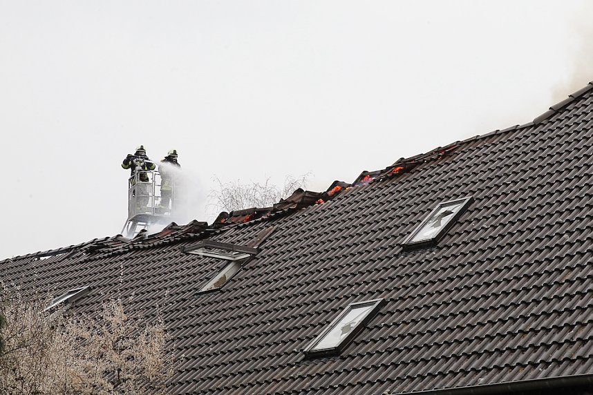 Dachstuhlbrand in Heringen 