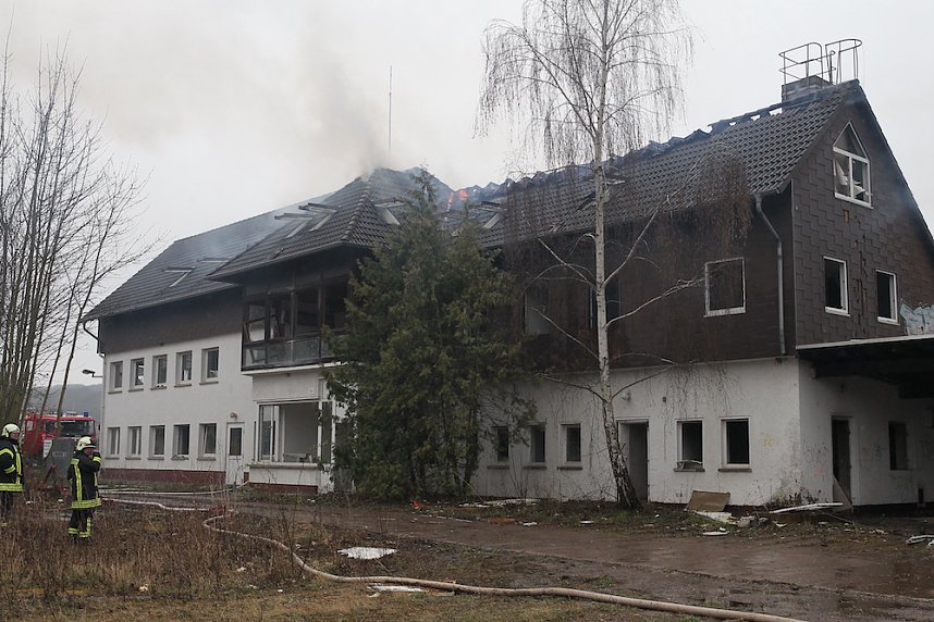 Dachstuhlbrand in Heringen 