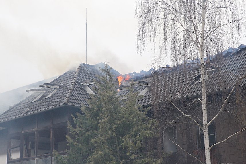 Dachstuhlbrand in Heringen 