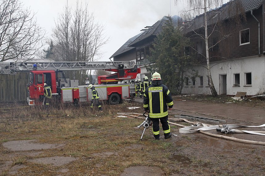 Dachstuhlbrand in Heringen 