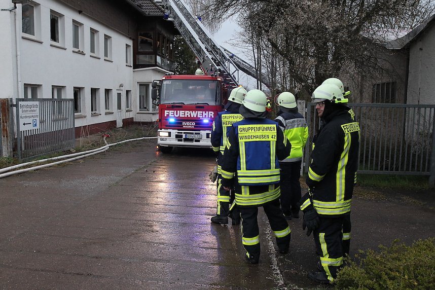 Dachstuhlbrand in Heringen 