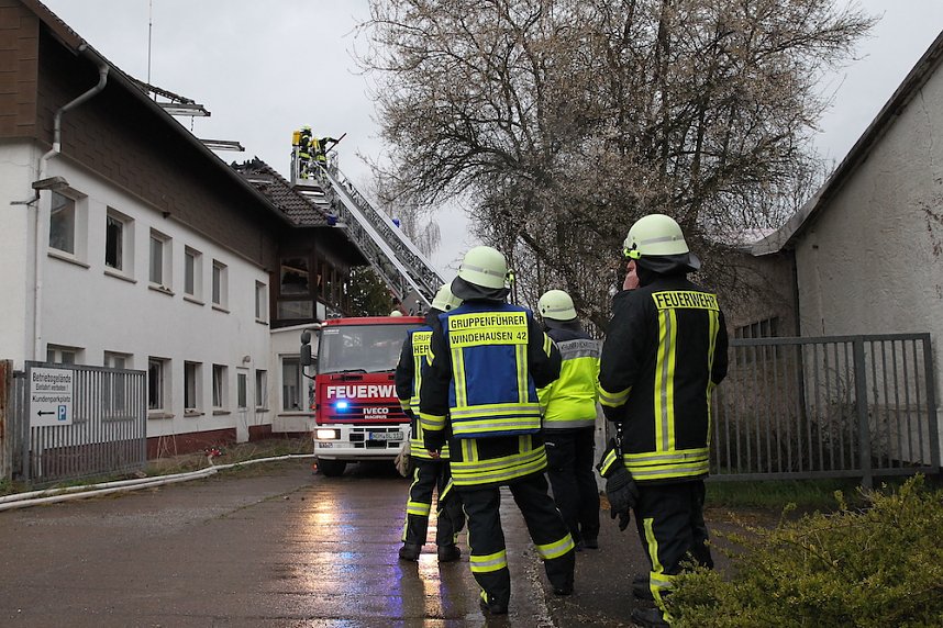 Dachstuhlbrand in Heringen 