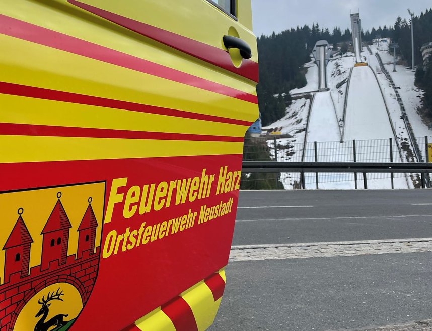 Die S&uuml;dharzer Kameraden beim Oberhofer Treppenlauf