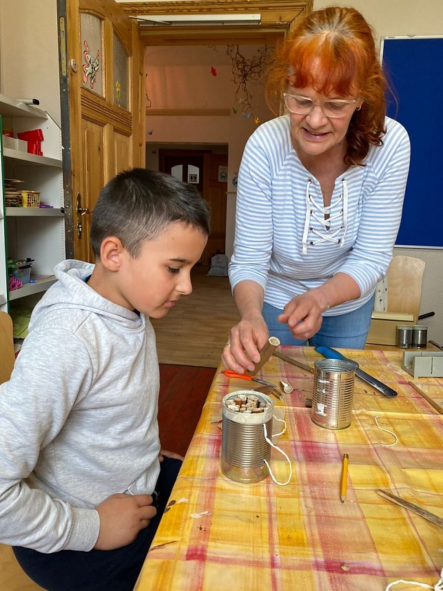 Bienenh&auml;user gebastelt