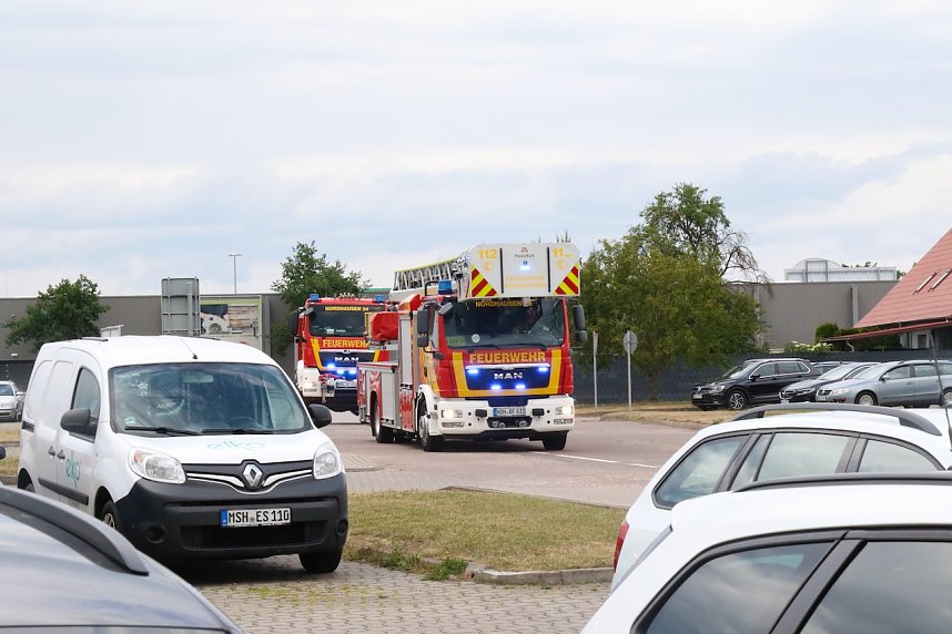 Auf dem Schachtbaugel&auml;nde fand heute eine Gro&szlig;&uuml;bung von Feuerwehr und Rettungskr&auml;ften statt