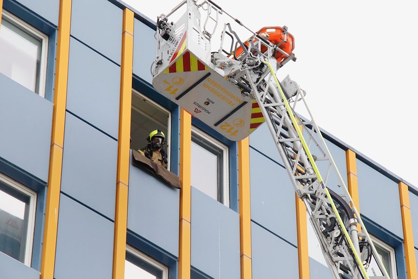 Auf dem Schachtbaugel&auml;nde fand heute eine Gro&szlig;&uuml;bung von Feuerwehr und Rettungskr&auml;ften statt