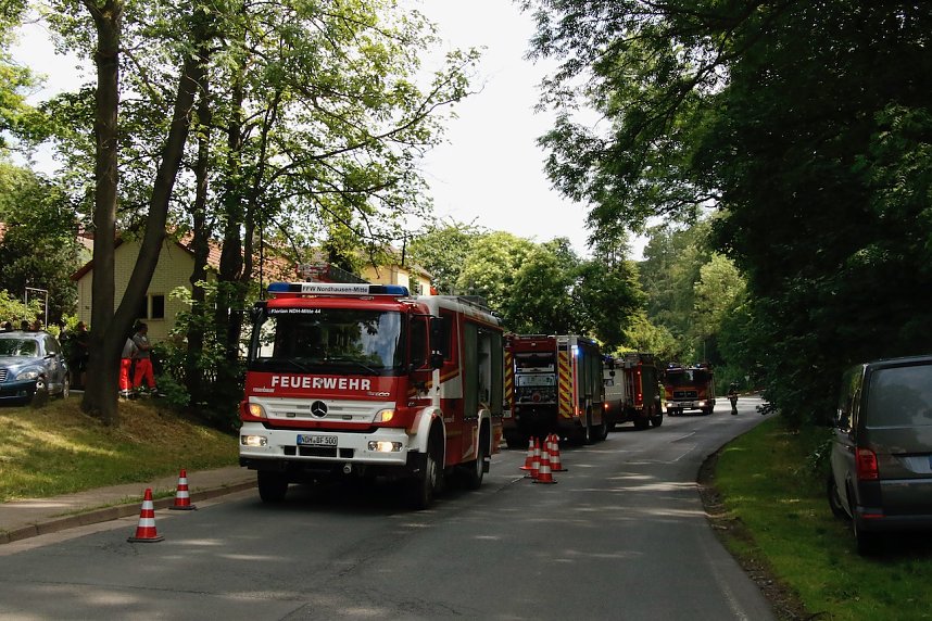 Brand am Gehege