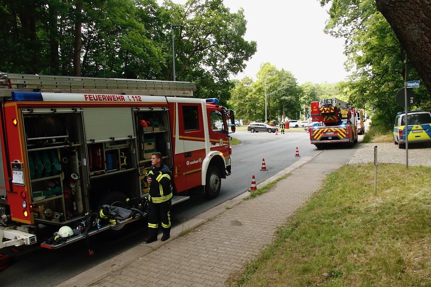 Brand am Gehege