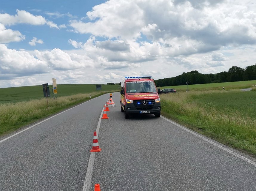 Schwerer Unfall auf der B 243