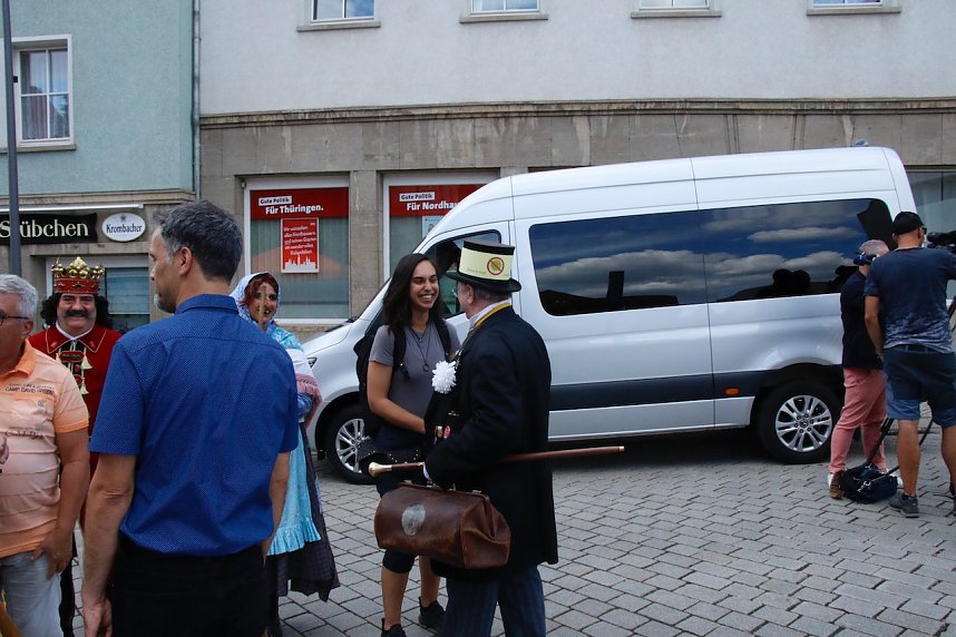 Das 52. Rolandsfest wurde nach zwei Jahren Pause heute auf dem Rathausplatz in Nordhausen er&ouml;ffnet