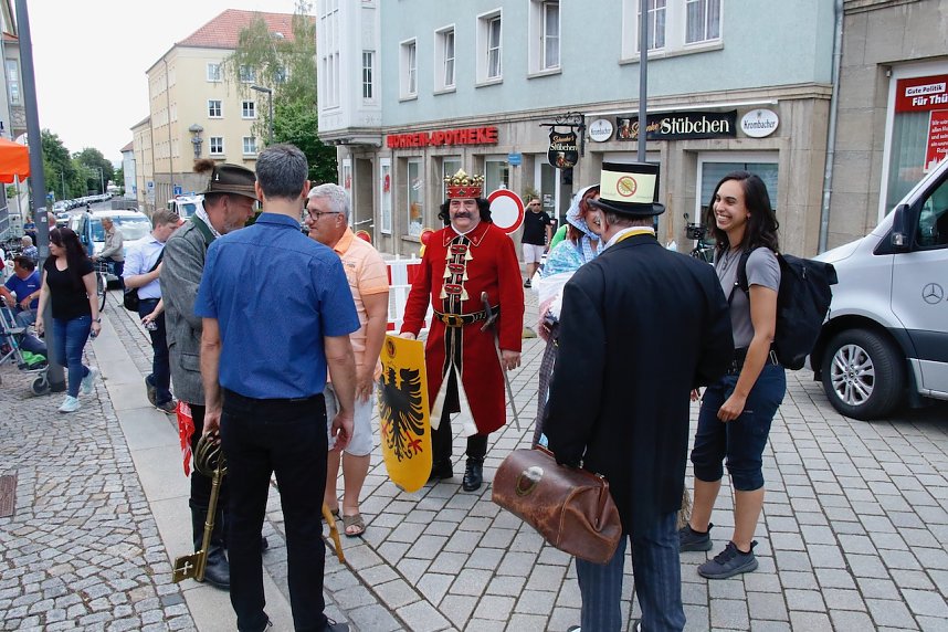 Das 52. Rolandsfest wurde nach zwei Jahren Pause heute auf dem Rathausplatz in Nordhausen er&ouml;ffnet