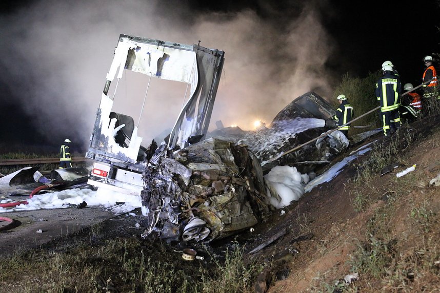 Fahrzeugbrand auf der A38