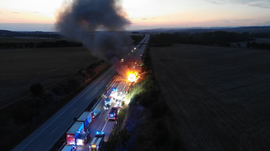 Luftbilder von der Unfallstelle