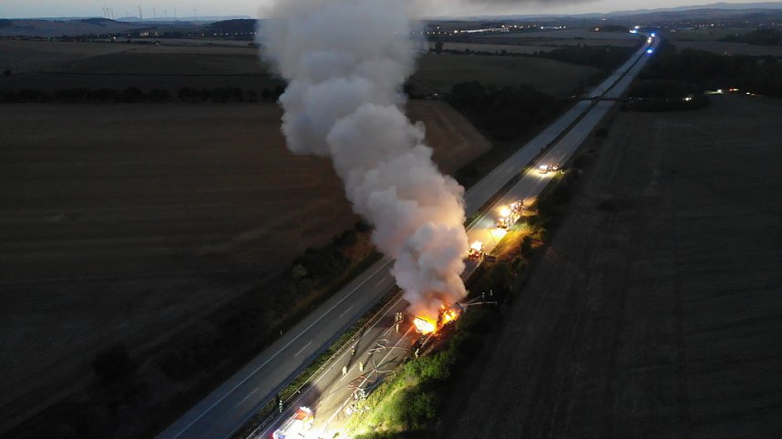 Luftbilder von der Unfallstelle