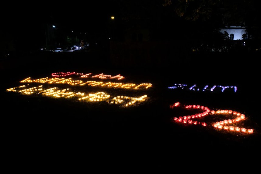 Peter Blei unterwegs auf dem Lichterfest