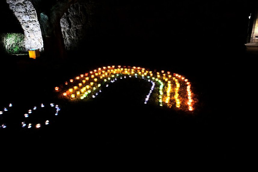 Peter Blei unterwegs auf dem Lichterfest