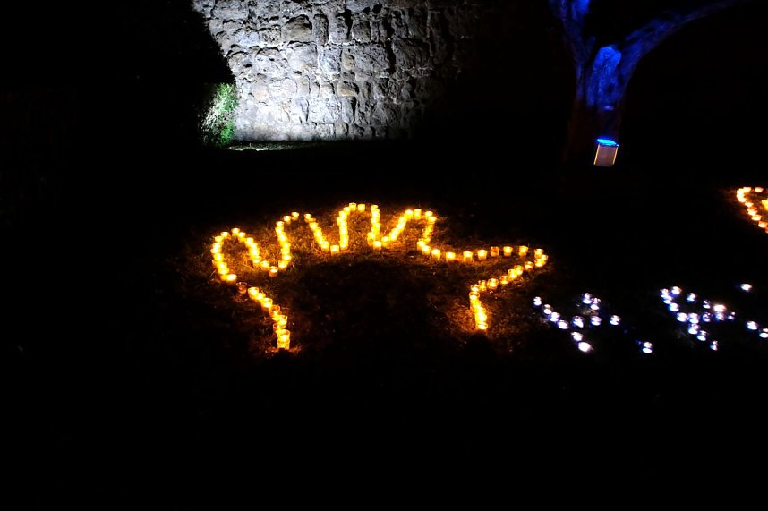 Peter Blei unterwegs auf dem Lichterfest
