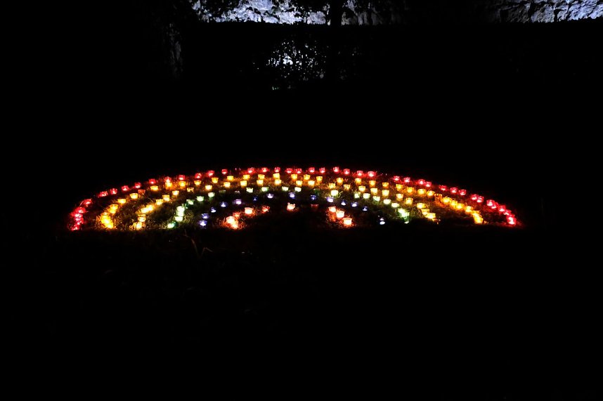 Peter Blei unterwegs auf dem Lichterfest