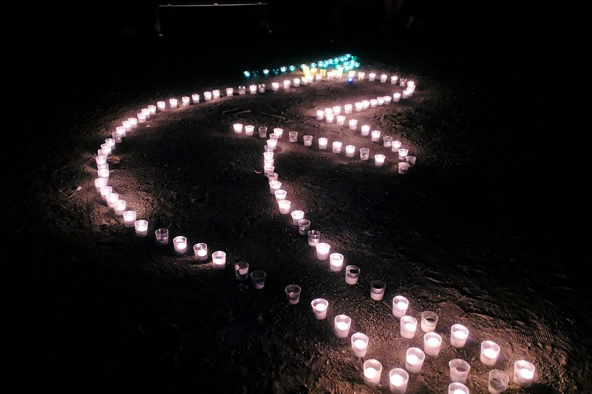 Peter Blei unterwegs auf dem Lichterfest