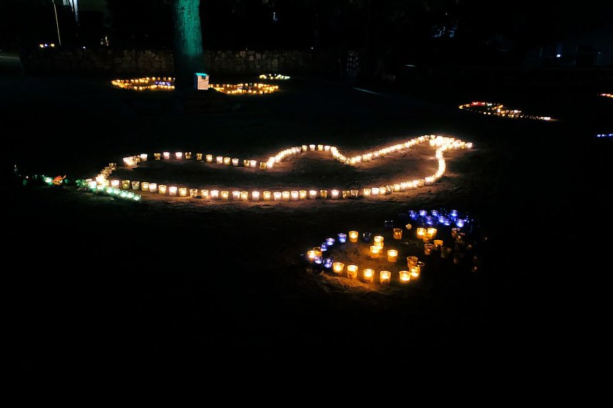 Peter Blei unterwegs auf dem Lichterfest