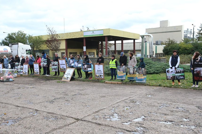 Protestaktion bei Van Asten