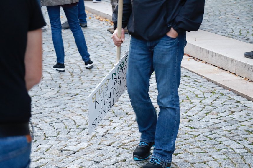 Demonstrationszug durch die Nordh&auml;user Innenstadt