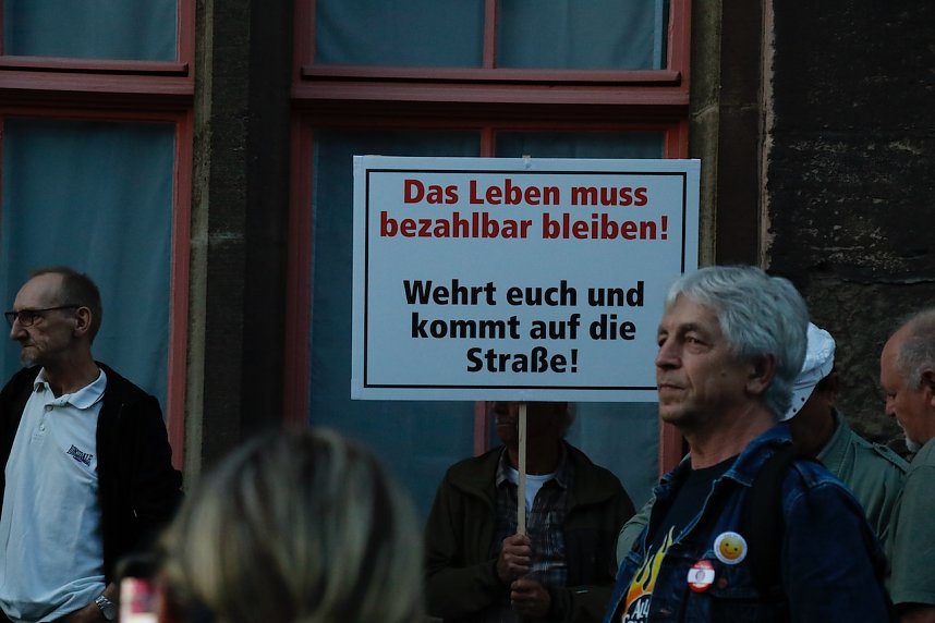 Demonstrationszug durch die Nordh&auml;user Innenstadt