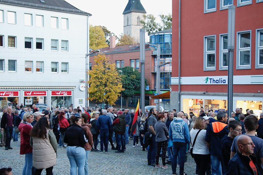 Demonstrationszug durch die Nordh&auml;user Innenstadt