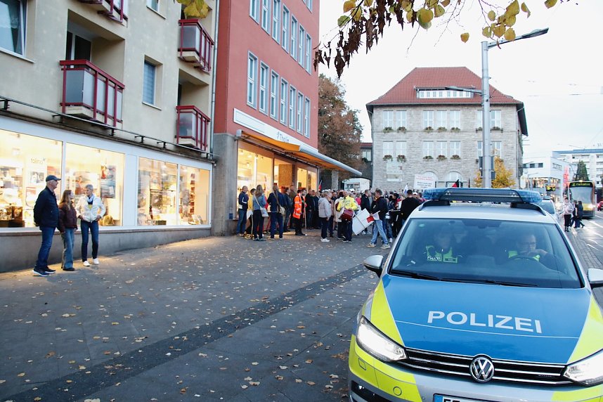 Demonstrationszug durch die Nordh&auml;user Innenstadt