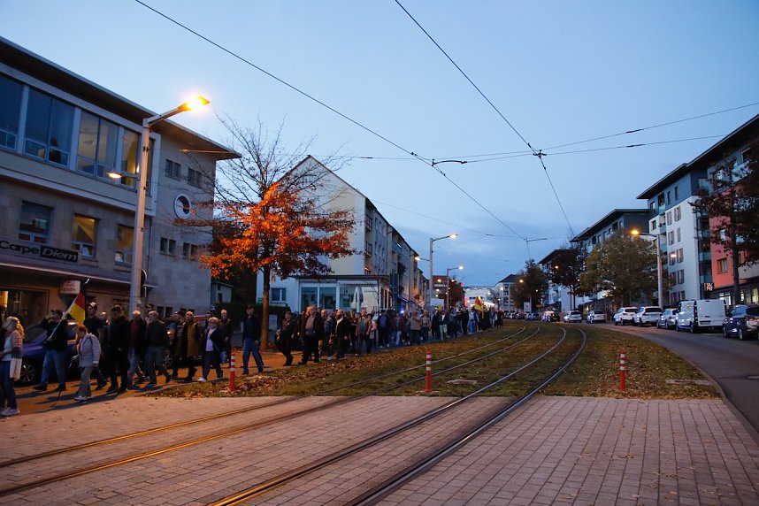 Demonstrationszug durch die Nordh&auml;user Innenstadt