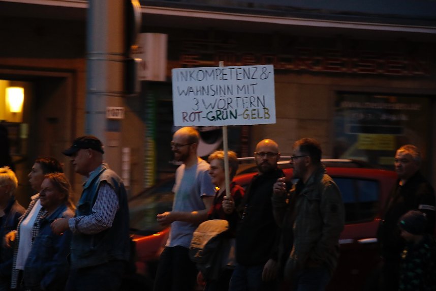 Demonstrationszug durch die Nordh&auml;user Innenstadt