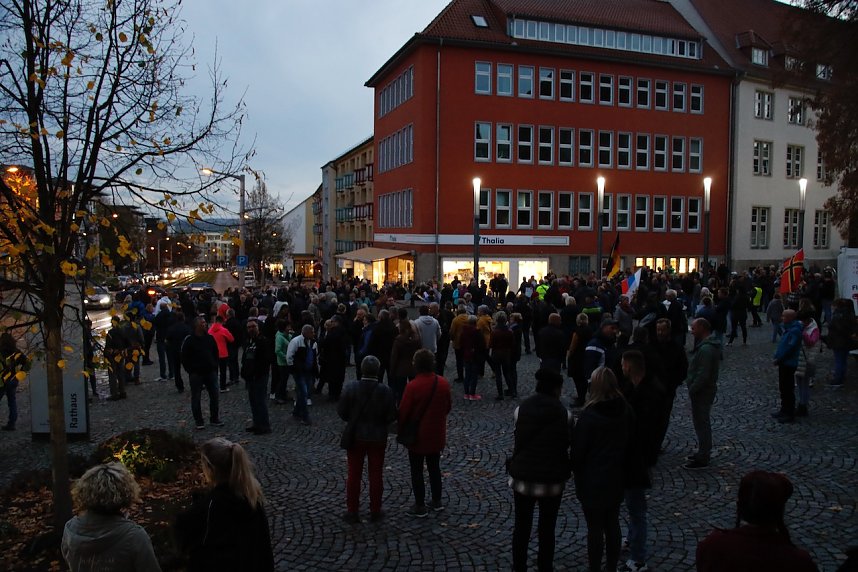 Demonstrationszug durch die Nordh&auml;user Innenstadt