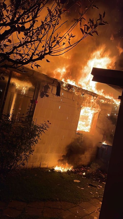 Feuer gestern Abend in Salza