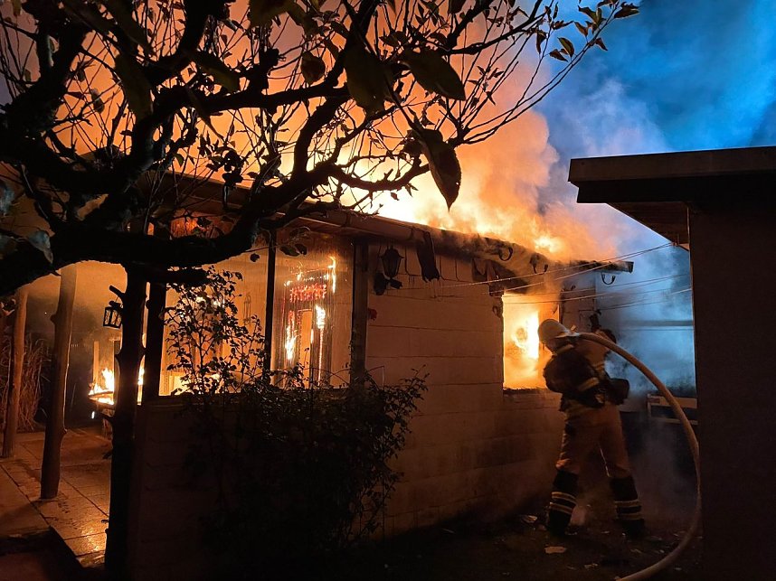 Feuer gestern Abend in Salza