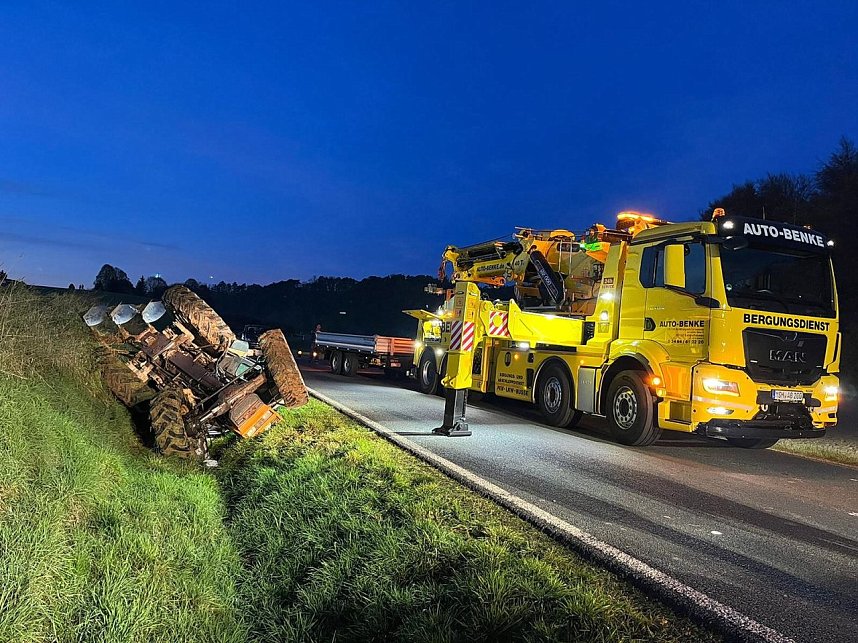 Traktorunfall bei Steigerthal gestern Nachmittag