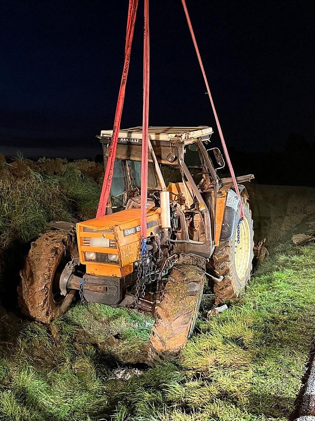 Traktorunfall bei Steigerthal gestern Nachmittag