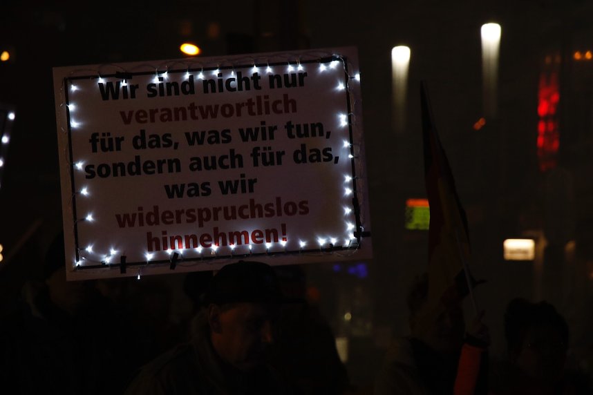 Montagsdemonstration in Nordhausen am 14. November