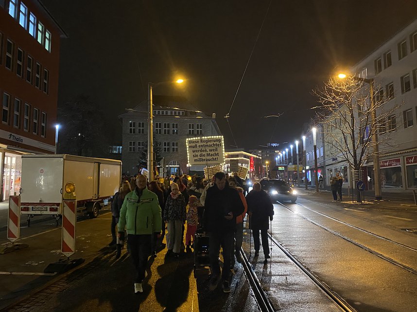Montagsdemo im frostigen Nordhausen