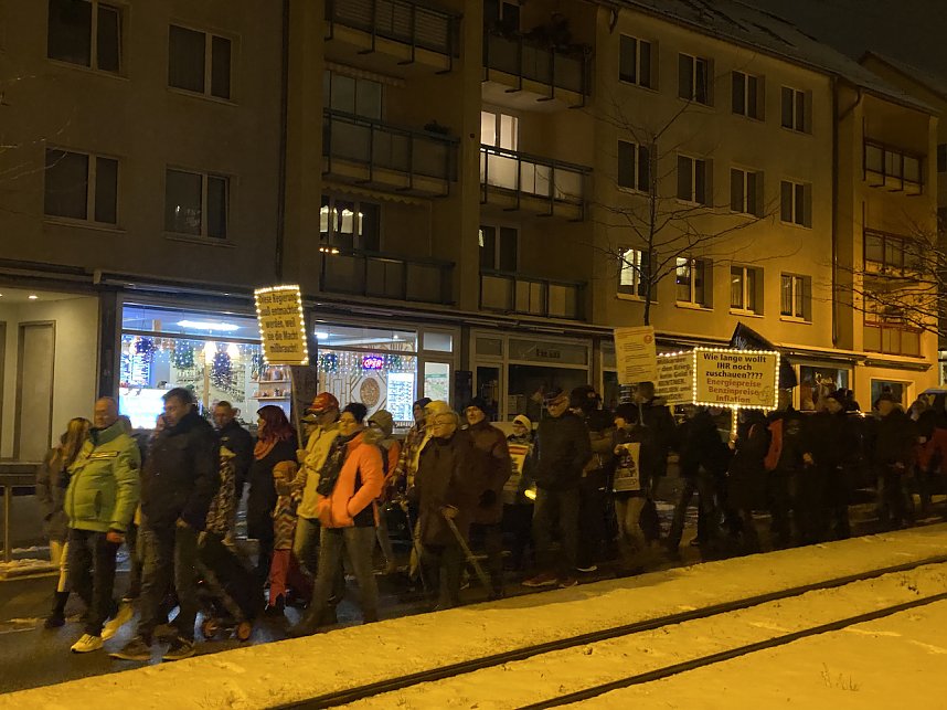 Montagsdemo im frostigen Nordhausen