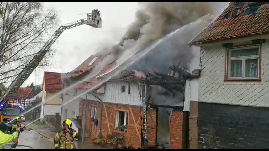 Feuerwehr im Einsatz in Steigerthal