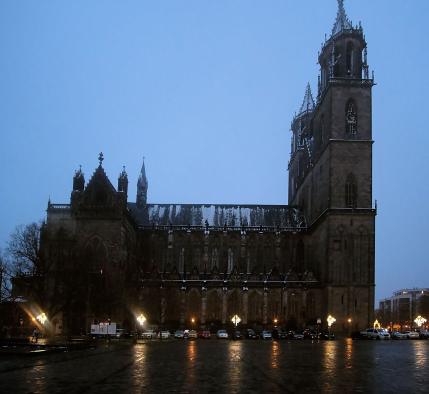 Peter Blei unterwegs in Magdeburg