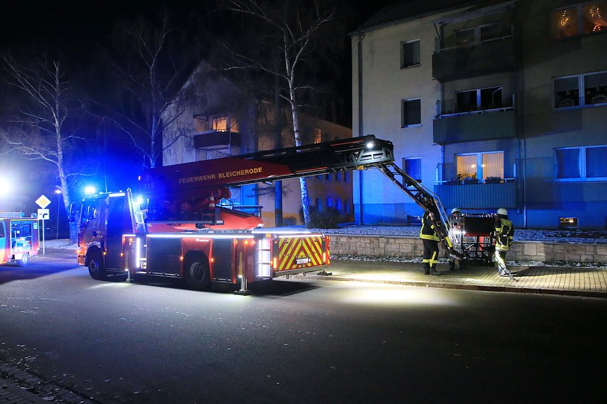 K&uuml;che brannte in Bleicher&ouml;der Wohnhaus 