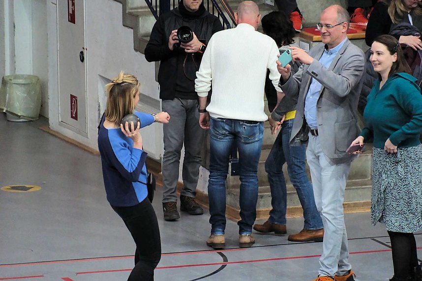 Peter Blei beim Kugelsto&szlig; Indoor