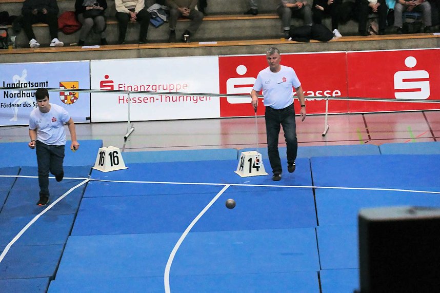 Peter Blei beim Kugelsto&szlig; Indoor
